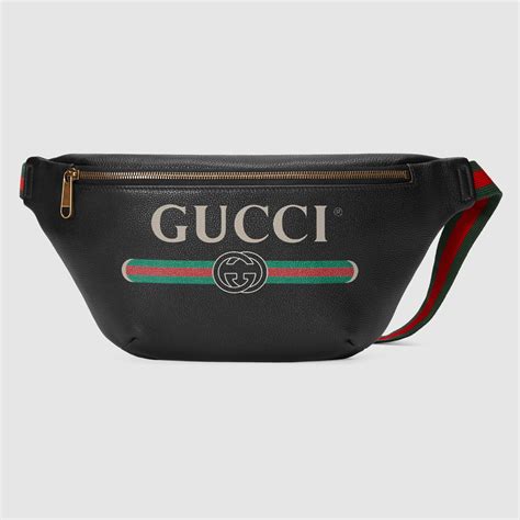 black gucci print leather belt bag buy from cjiha